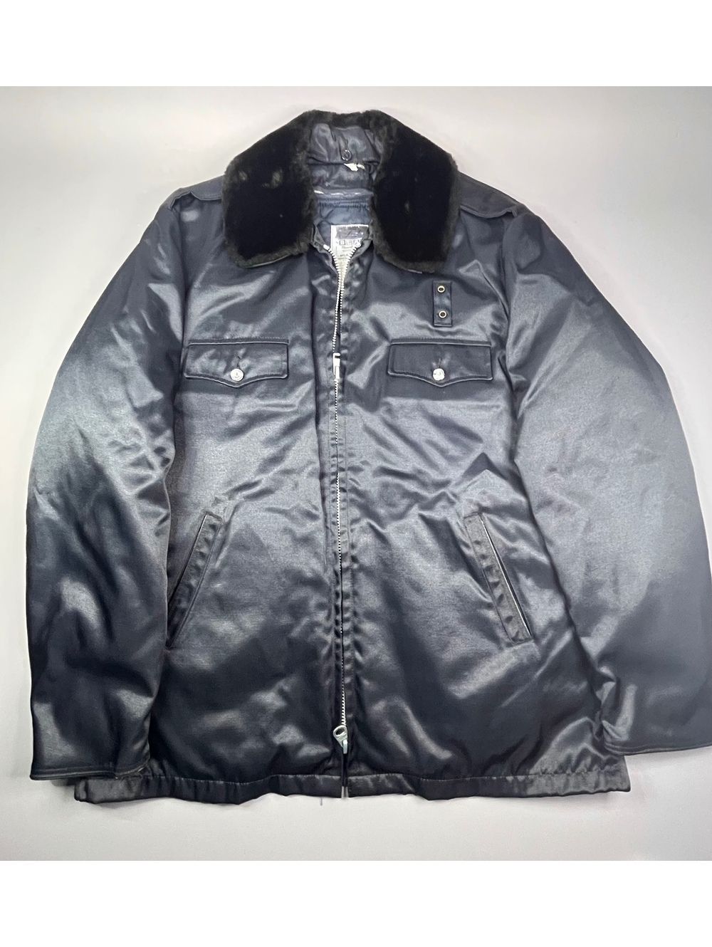 Blauer Manufacturing Company Jacket Quilt Lined Fur Collar